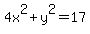 4x%5E2%2By%5E2=17
