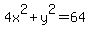 4x%5E2%2By%5E2=64