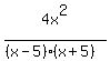 4x%5E2%2F%28%28x-5%29%28x%2B5%29%29%29
