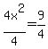 4x%5E2%2F4=9%2F4