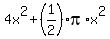 4x%5E2+%2B+%281%2F2%29%2Api%2Ax%5E2