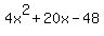 4x%5E2+%2B+20x+-+48