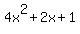 4x%5E2+%2B+2x+%2B+1