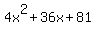 4x%5E2+%2B+36x+%2B+81