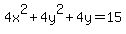 4x%5E2+%2B+4y%5E2+%2B+4y+=+15