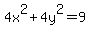 4x%5E2+%2B+4y%5E2+=9