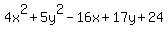 4x%5E2+%2B+5y%5E2+-+16x+%2B+17y+%2B+24