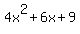 4x%5E2+%2B+6x+%2B+9