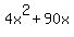 4x%5E2+%2B+90x
