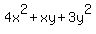 4x%5E2+%2B+xy+%2B+3y%5E2