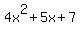 4x%5E2+%2B5x%2B7