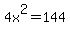 4x%5E2+=+144
