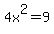 4x%5E2+=+9