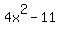 4x%5E2+-+11+
