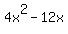 4x%5E2+-+12x