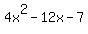 4x%5E2+-+12x+-+7