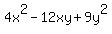 4x%5E2+-+12xy+%2B9y%5E2