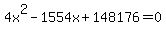 4x%5E2+-+1554x+%2B+148176+=+0
