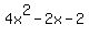 4x%5E2+-+2x+-+2