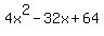 4x%5E2+-+32x+%2B+64