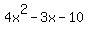 4x%5E2+-+3x+-+10