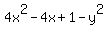 4x%5E2+-+4x+%2B+1+-+y%5E2