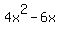 4x%5E2+-+6x