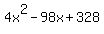 4x%5E2+-+98x+%2B+328
