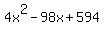 4x%5E2+-+98x+%2B+594