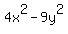 4x%5E2+-+9y%5E2