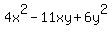 4x%5E2-11xy%2B6y%5E2