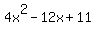 4x%5E2-12x%2B11