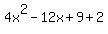 4x%5E2-12x%2B9%2B2