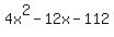 4x%5E2-12x-112