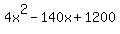 4x%5E2-140x%2B1200