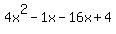4x%5E2-1x-16x%2B4