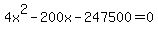4x%5E2-200x-247500=0