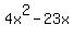 4x%5E2-23x