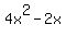 4x%5E2-2x