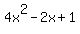 4x%5E2-2x%2B1
