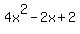 4x%5E2-2x%2B2