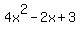 4x%5E2-2x%2B3