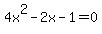 4x%5E2-2x-1=0