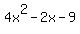 4x%5E2-2x-9