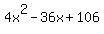 4x%5E2-36x%2B106