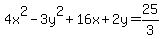 4x%5E2-3y%5E2%2B16x%2B2y=25%2F3