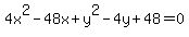 4x%5E2-48x%2By%5E2-4y%2B48=+0