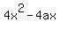 4x%5E2-4ax