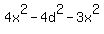 4x%5E2-4d%5E2-3x%5E2