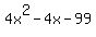 4x%5E2-4x-99